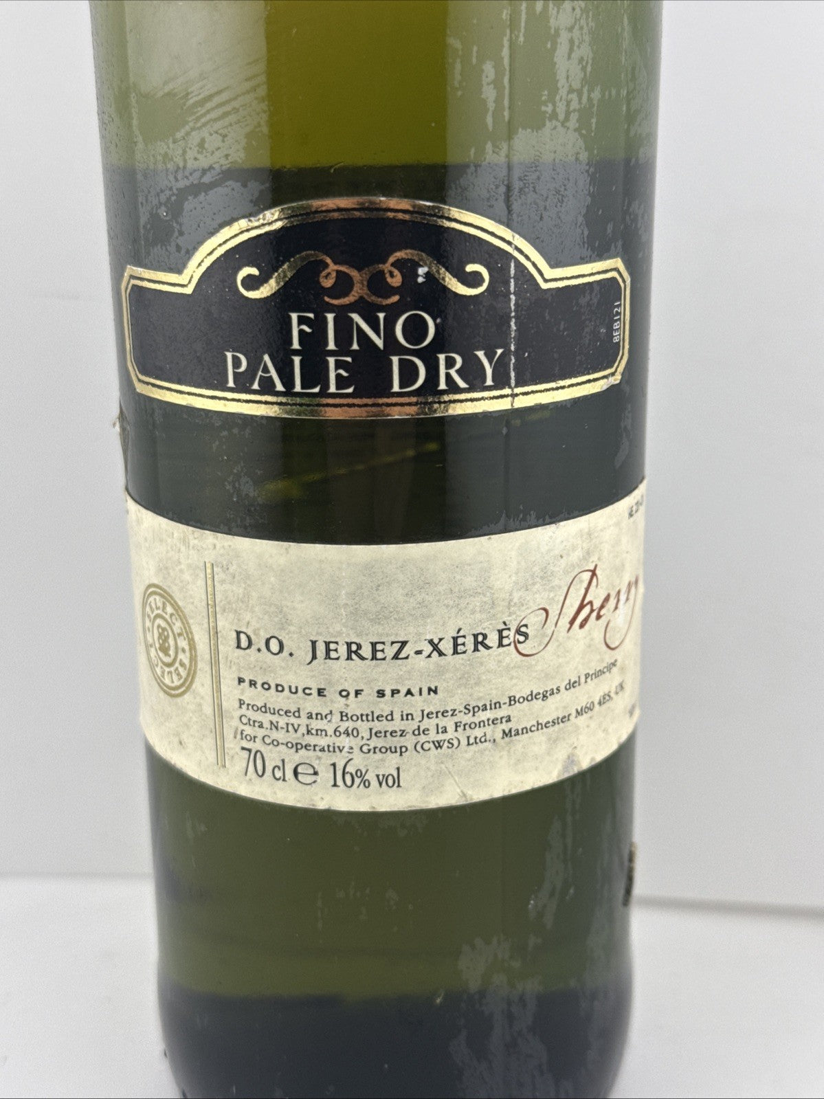 Fino Pale Dry Sherry D.O. Jerez 70cl 16% Co-op CWS ~1990