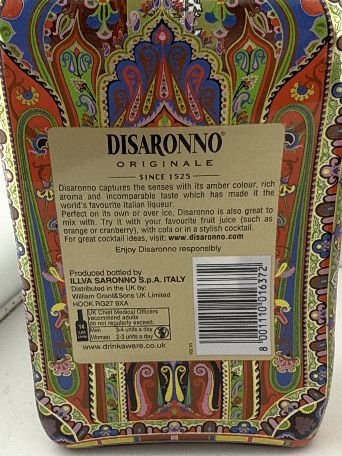 Disaronno ETRO Limited Edition 500ml 28% Italian Liqueur Bottle