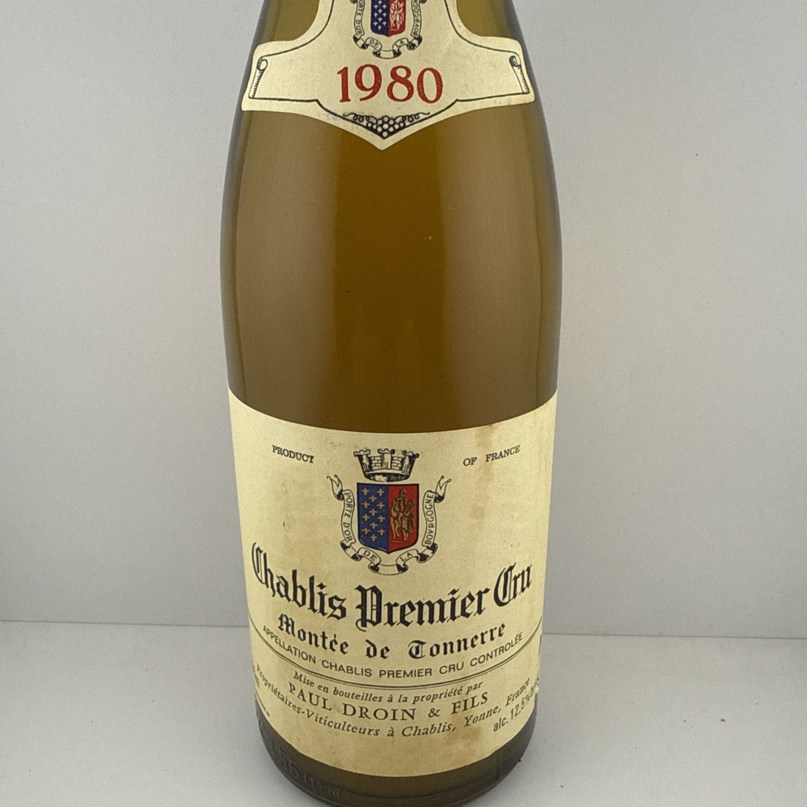 “Chablis 1er Cru Montée de Tonnerre 1980 Paul Droin – mature white”