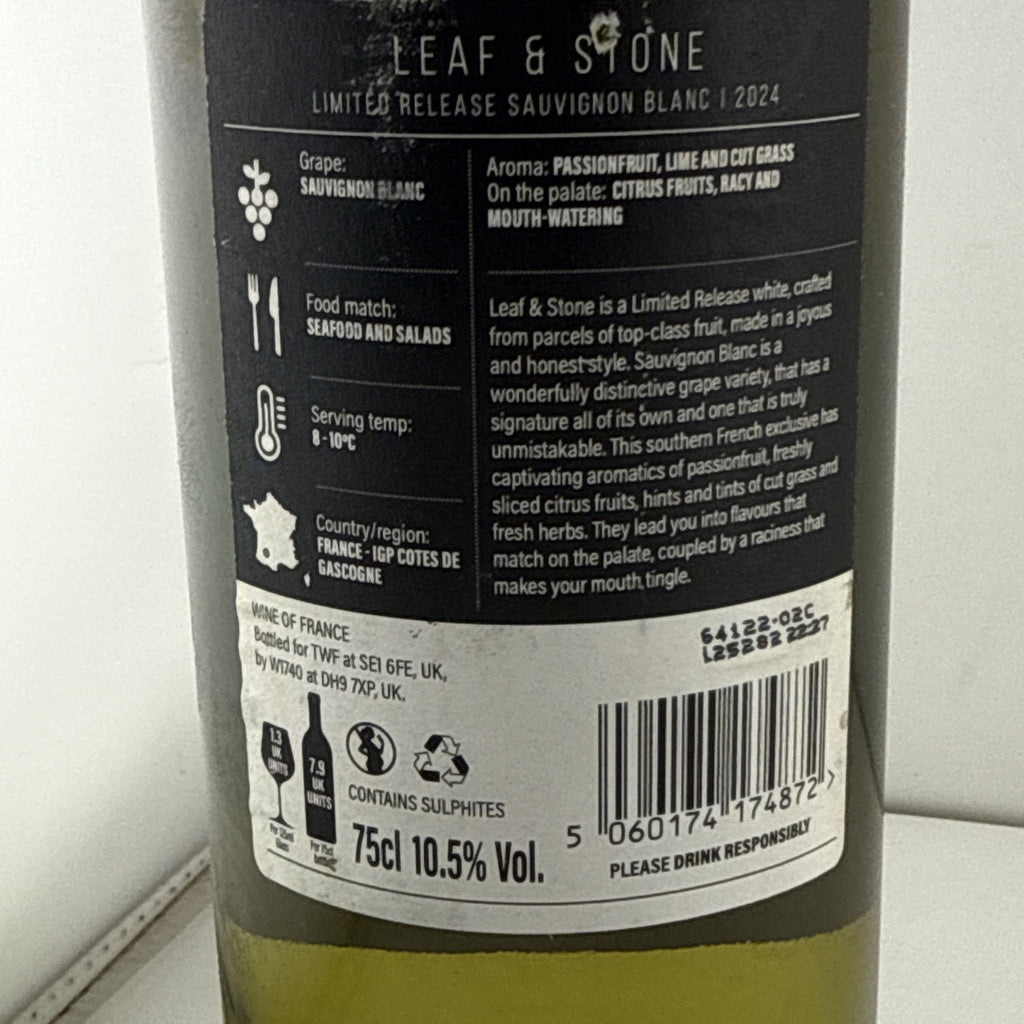 Leaf & Stone Limited Release Sauvignon Blanc 2024 IGP Gascogne 75cl