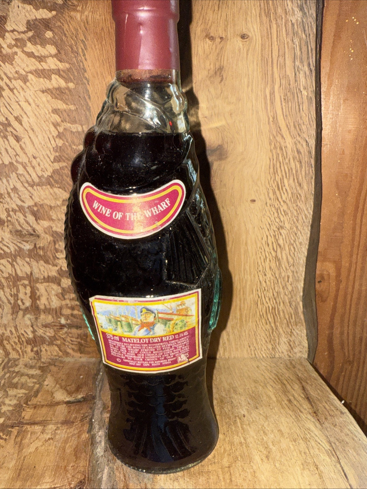 Novelty Wine In Fish Bottle Decanter 375ml South Africa Matelot Dry Red