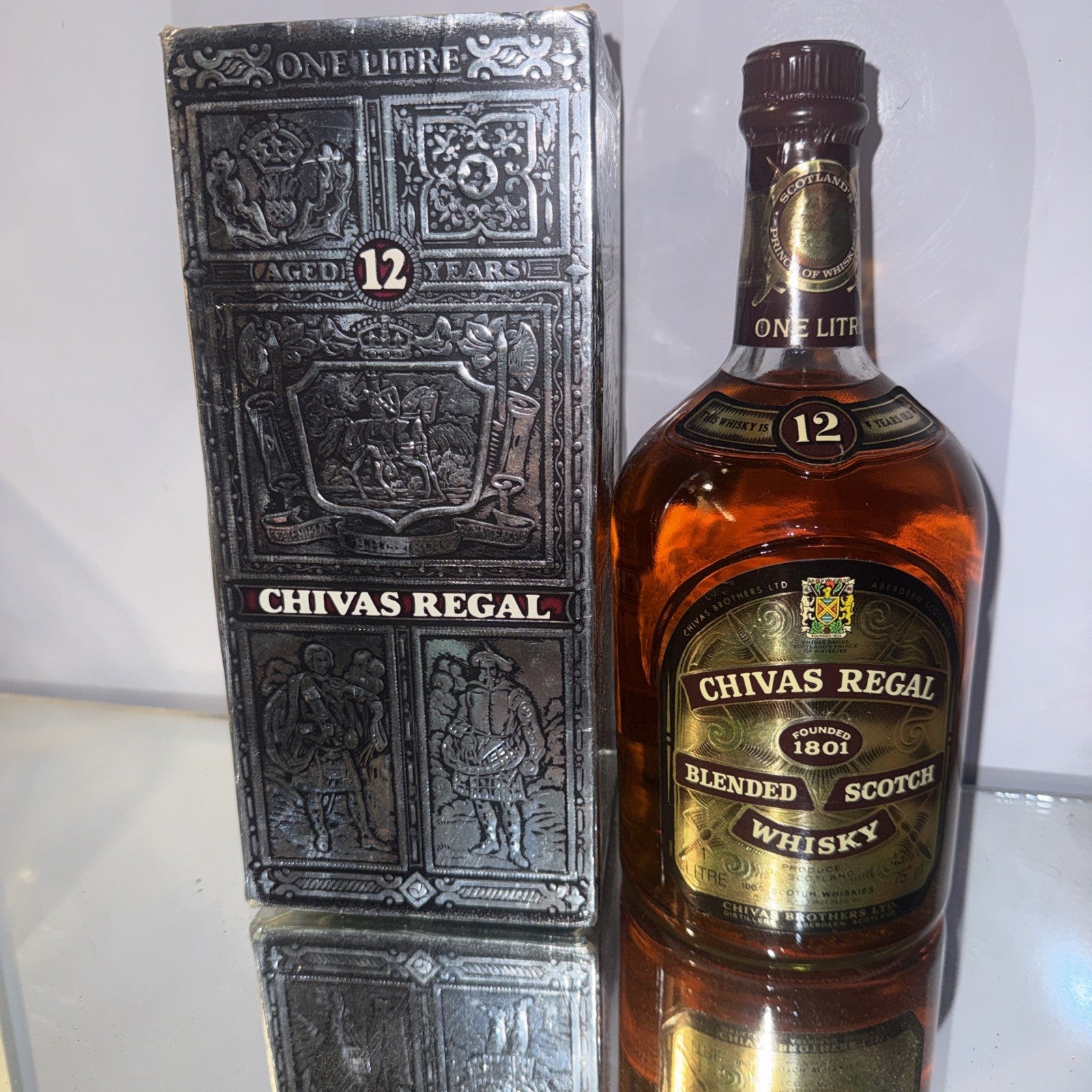 Chivas Regal 12 Year Old Blended Scotch Whisky 1L 75 Proof 1970s/early 80s