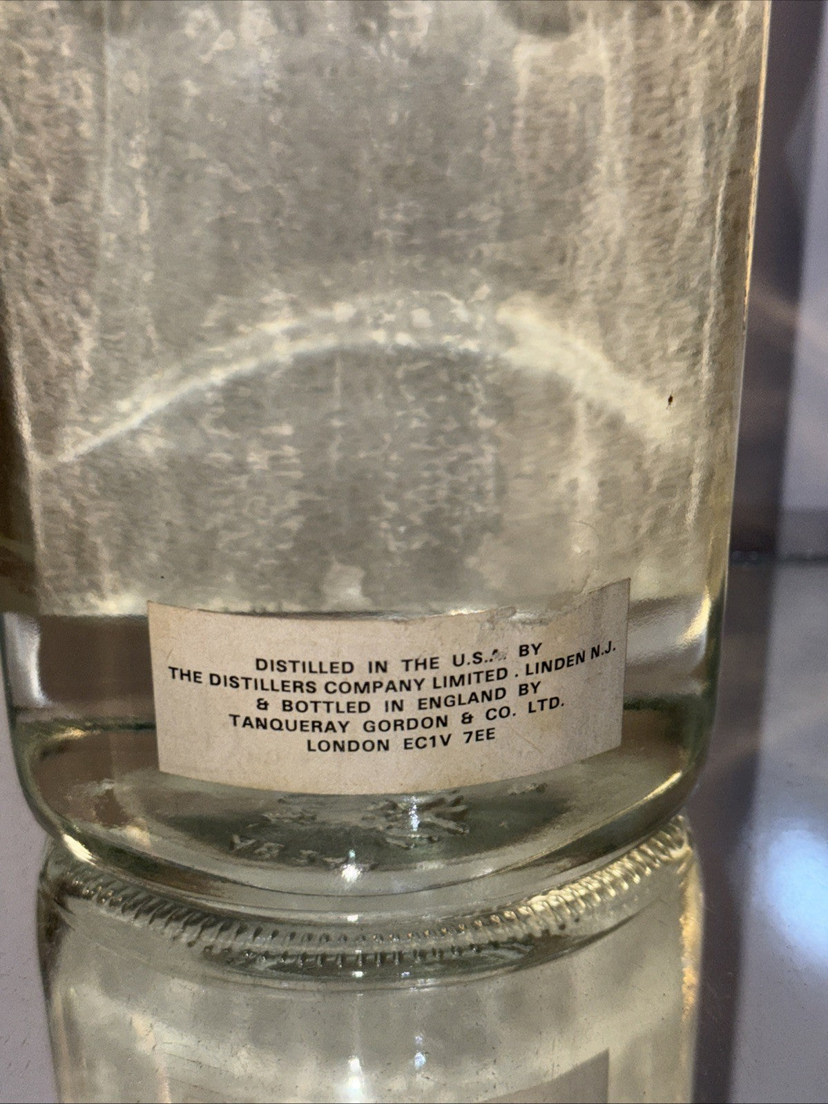 vintage Gordon’s Distilled London Dry Gin USA Quart Bottle From 1970s