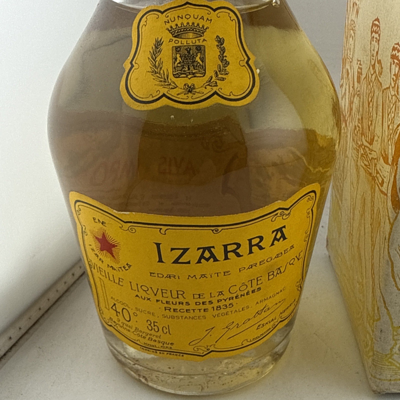 Vintage Izarra Jaune Basque Liqueur 35cl with Original Box ( Like Chartreuse)