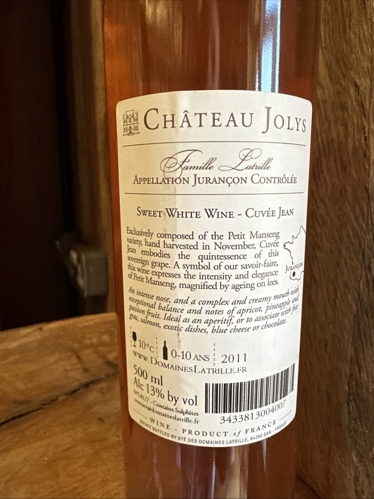 Chateau Jollys Jurancon Controlee 2011 desert Wine 50cl