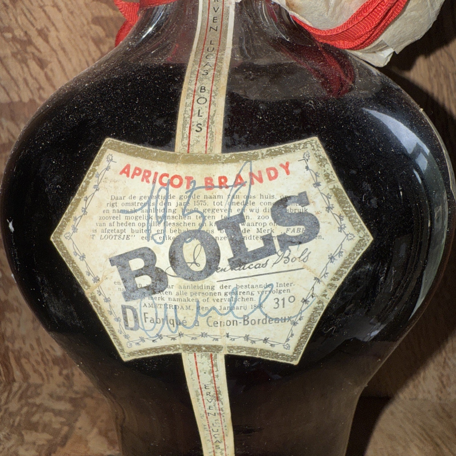 Bols 4 way 1950s creme de menthe, apricot brandy, cherry brandy, triple sec