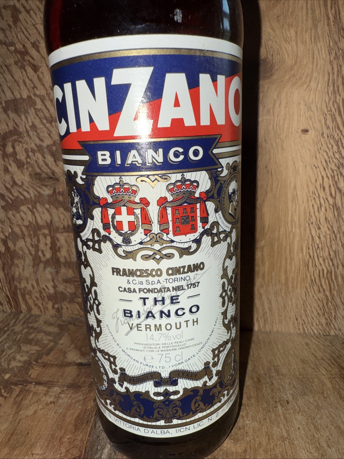 Cinzano Vermouth The Bianco 1980s bottled Full Good Condition