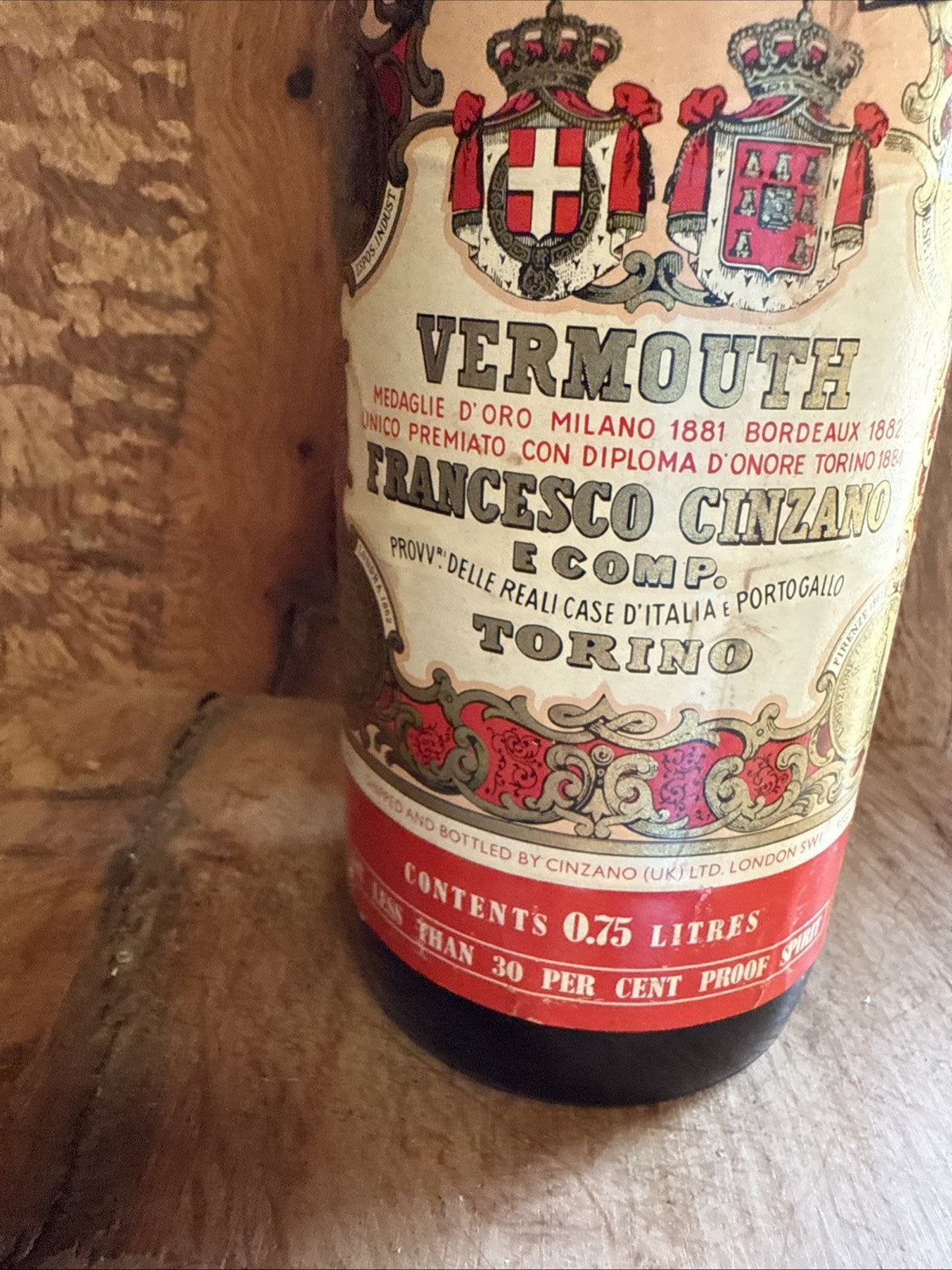 CINZANO VERMOUTH The Rosso 1970s bottled