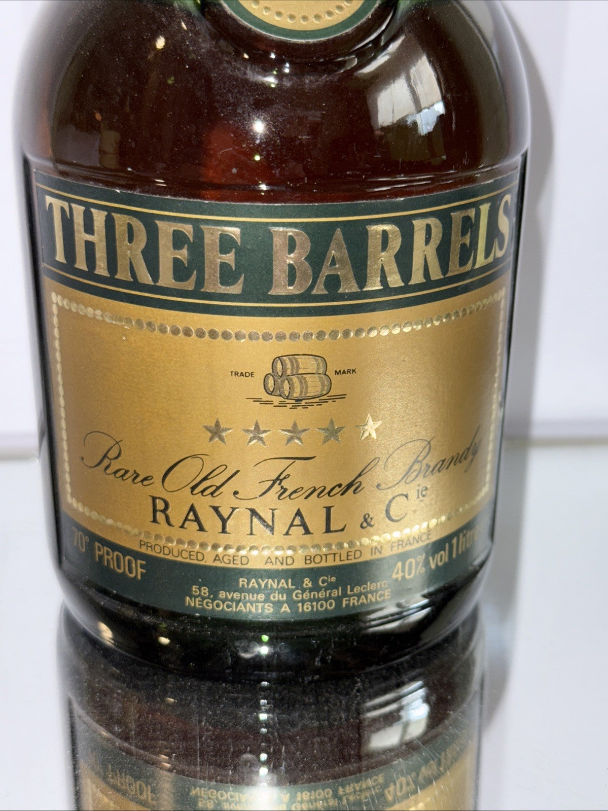 Three Barrels VSOP 1L Brandy  from 1970s