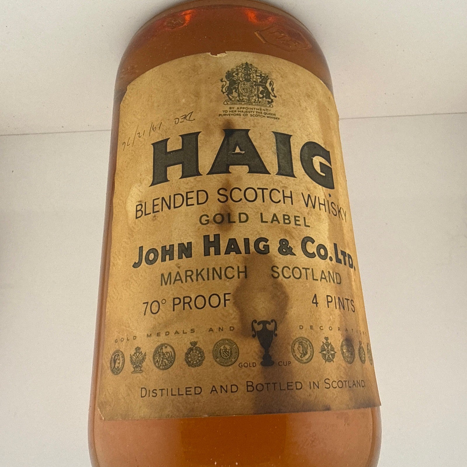 Haig Gold Label Blended Scotch Whisky 4 Pint 70 Proof c.1935–45
