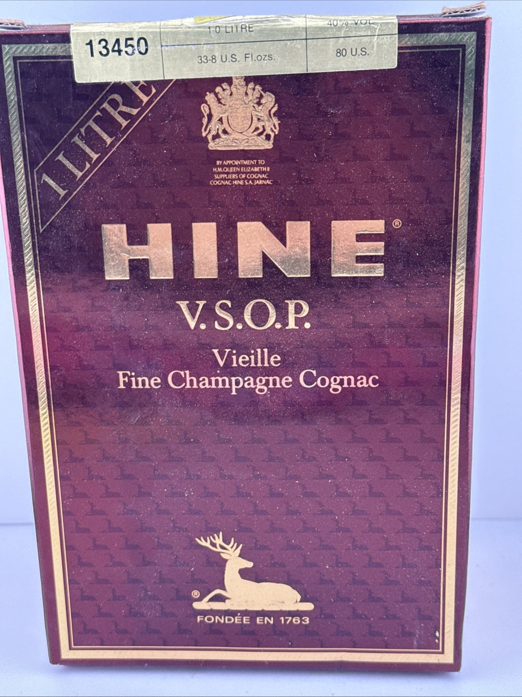 Hine V.S.O.P. Vieille Fine Champagne Cognac – 1 Litre Late 1970s Bottle