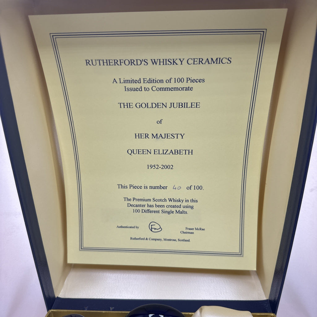 Rutherford's Golden Jubilee Decanter — No.40/100 — Full Sealed