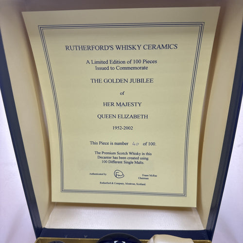 Rutherford's Golden Jubilee Decanter — No.40/100 — Full Sealed