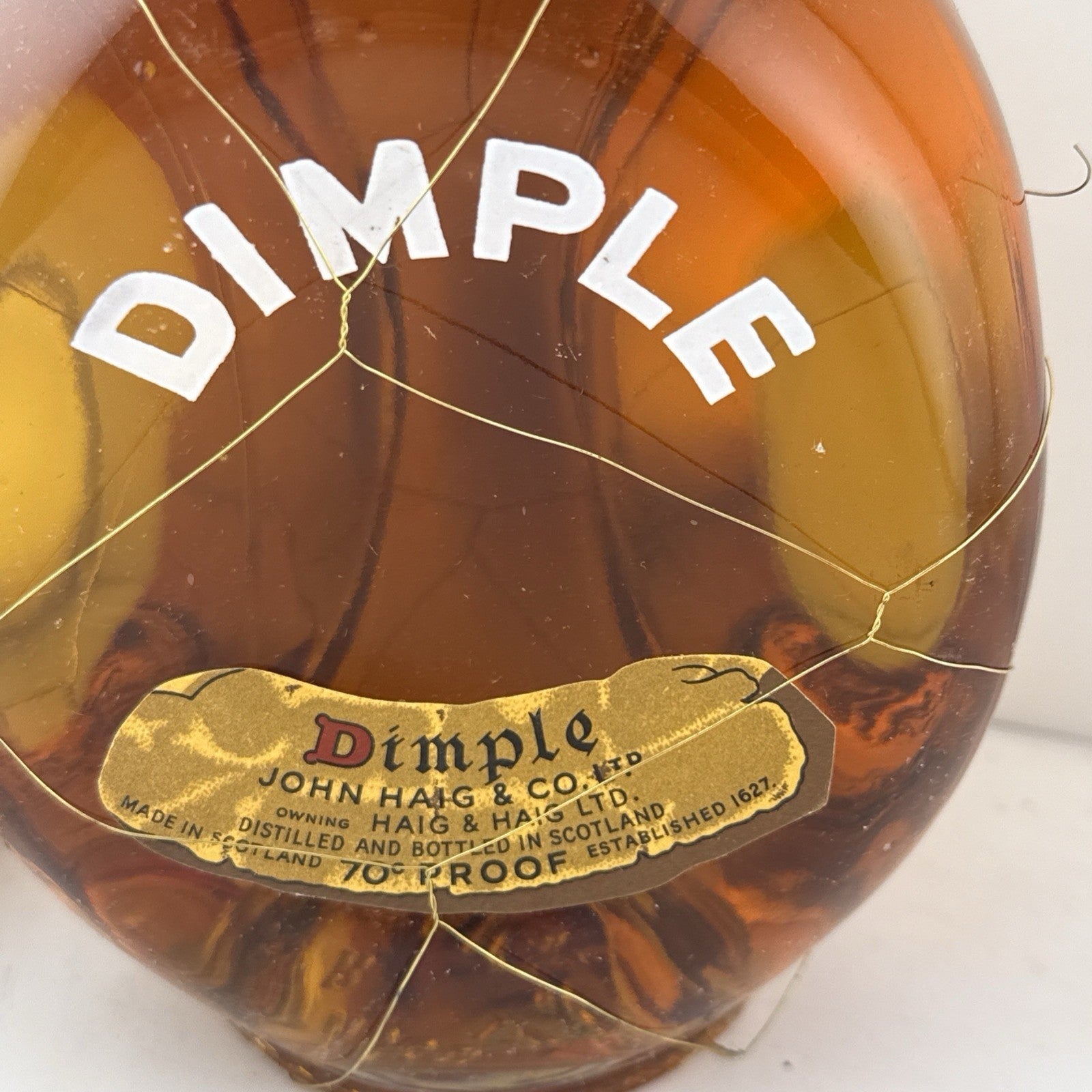 SALE Haig’s Dimple Scots Whisky 1960s Spring Cap 70 Proof Vintage Mint Condition