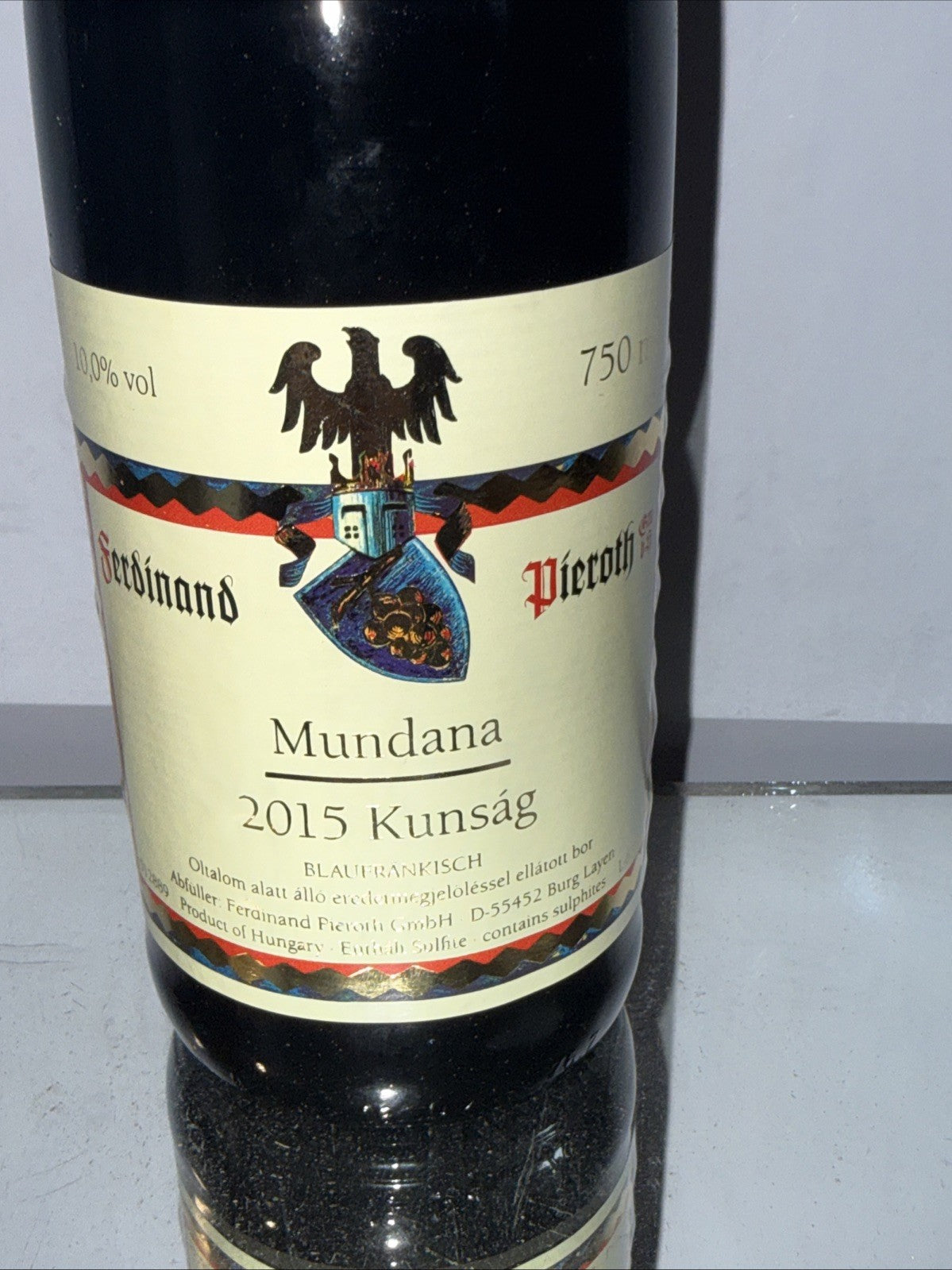 Ferdinand Pieroth Mundana Kunság 2015, sweet red from Hungary