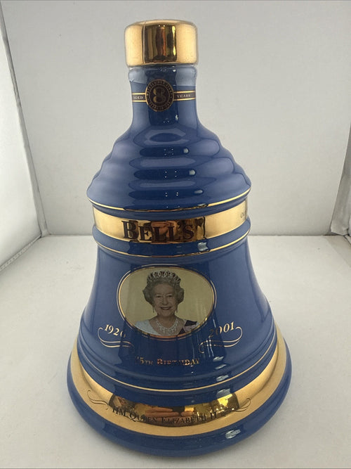 Bell’s Queens 75th Birthday 2001 Decanter Scotch Whisky Boxed