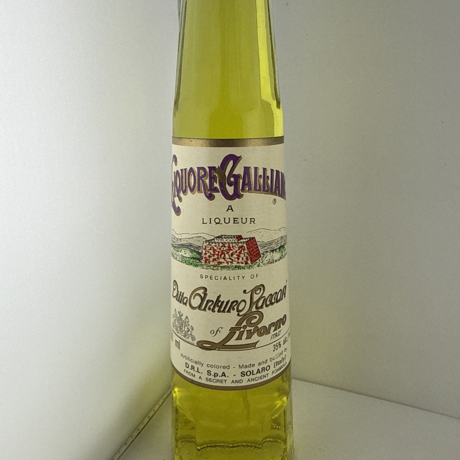 Vintage Liquore Galliano 35cl 35% Ditta Arturo Vaccari Livorno 1980s