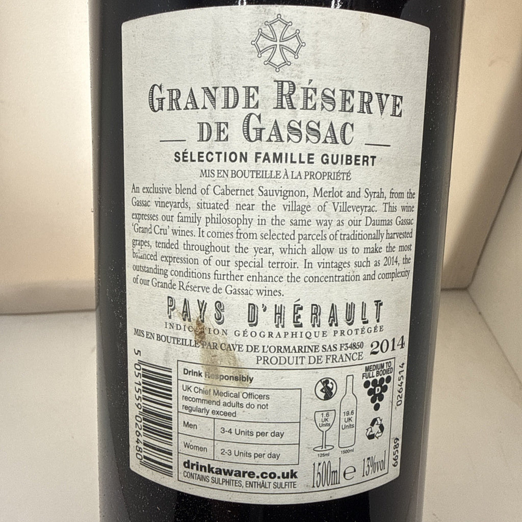 Grande  Réserve de Gassac (Sélection Famille Guibert) 2014 – 1.5 L Magnum