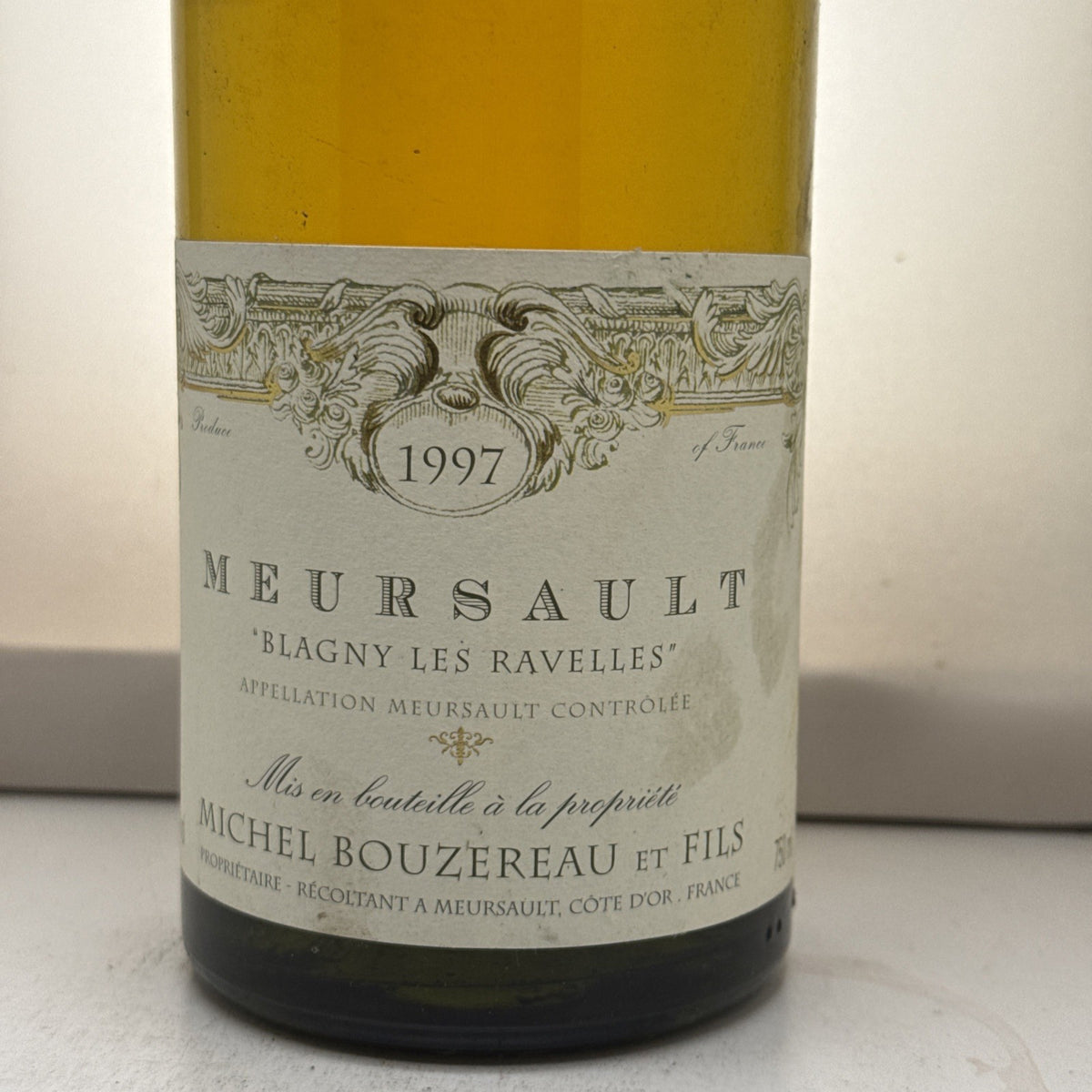 Michel Bouzereau et Fils Meursault Blagny‑Les‑Ravelles 1997 Well Cellared Value!