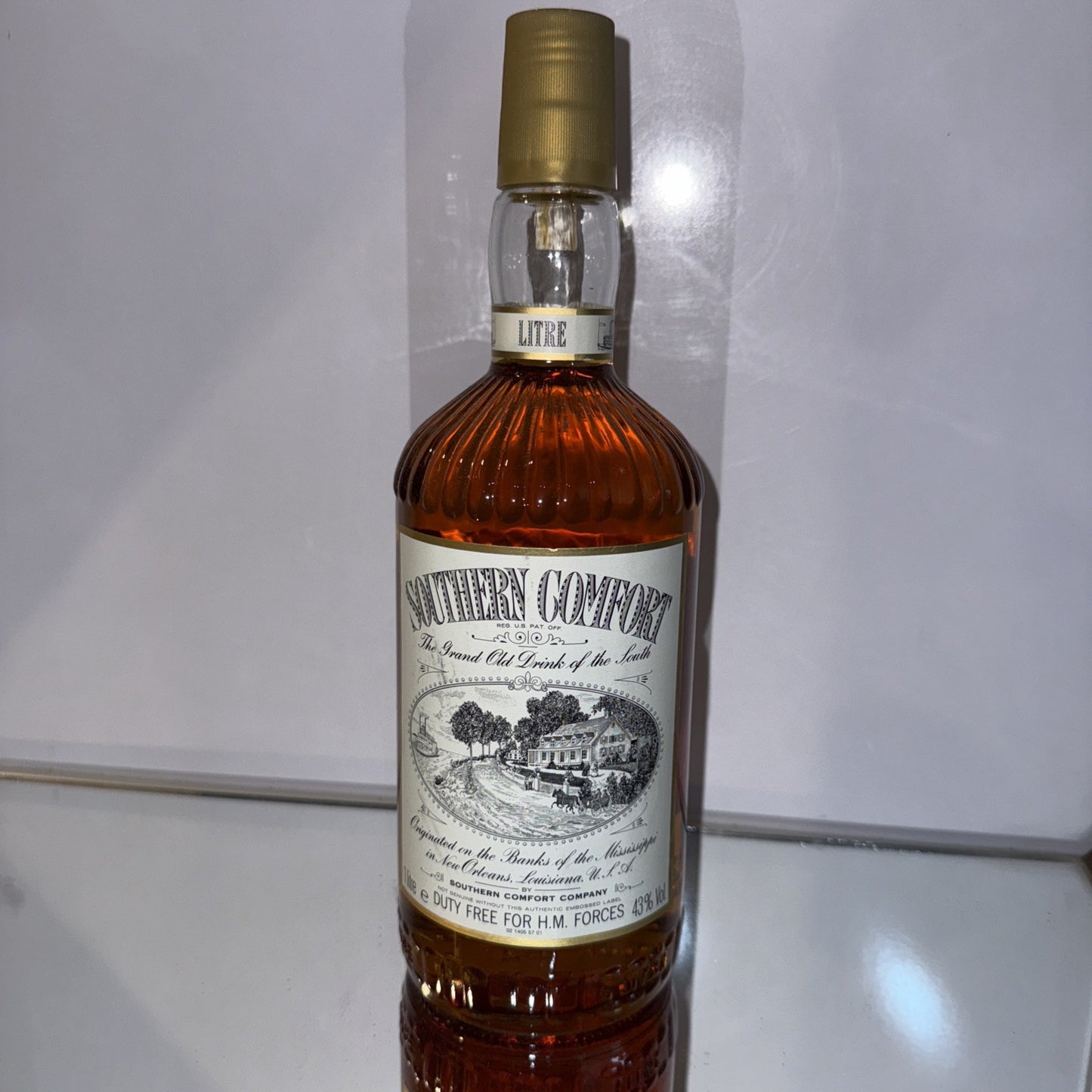 1980s Bottle of Southern Comfort 70 cl 43% ABV For HM Forces Collectors Bottle
