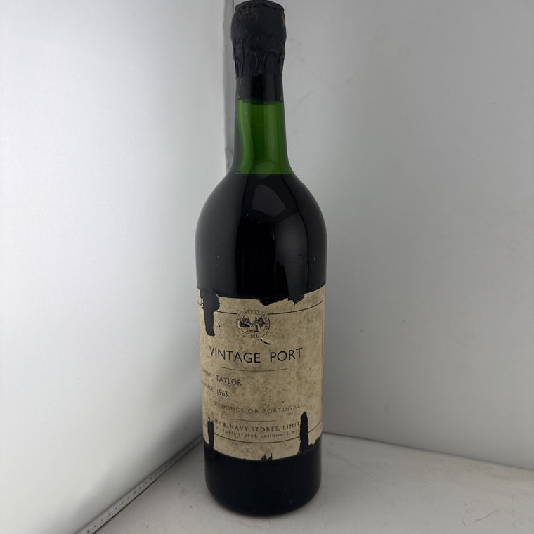 Taylor’s 1963 Vintage Port Army & Navy Stores Bottling 75cl Foil Also A & n