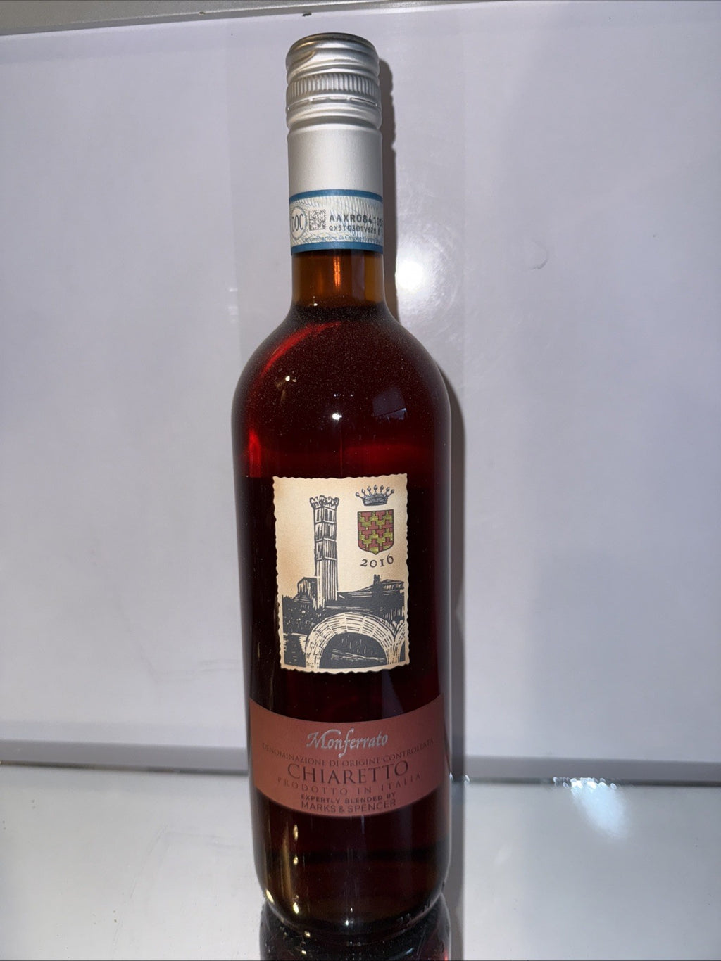 (750 ml) bottle of Monferrato Chiaretto DOC 2016 M And S