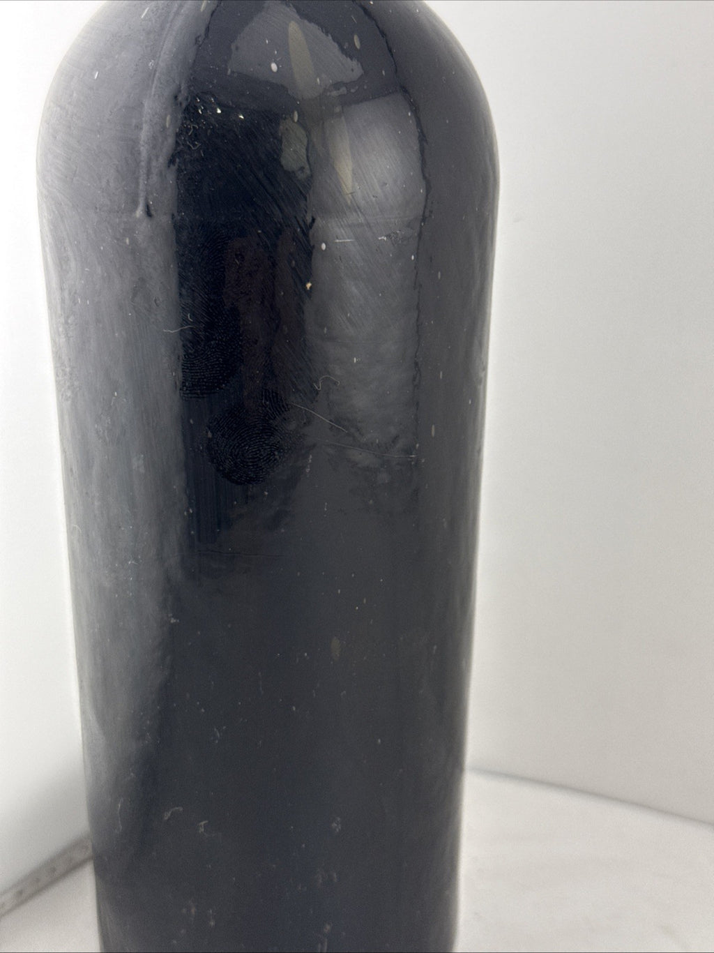 Antique c1900 Sherry Bottle Wax Seal Cork Stamped SHERRY Hand Blown Likely Good!