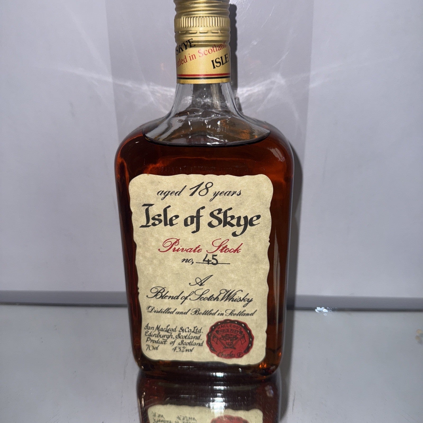 Isle of Skye 18 Year Old Private Stock No. 45 Blended Scotch Whisky Approx 1978