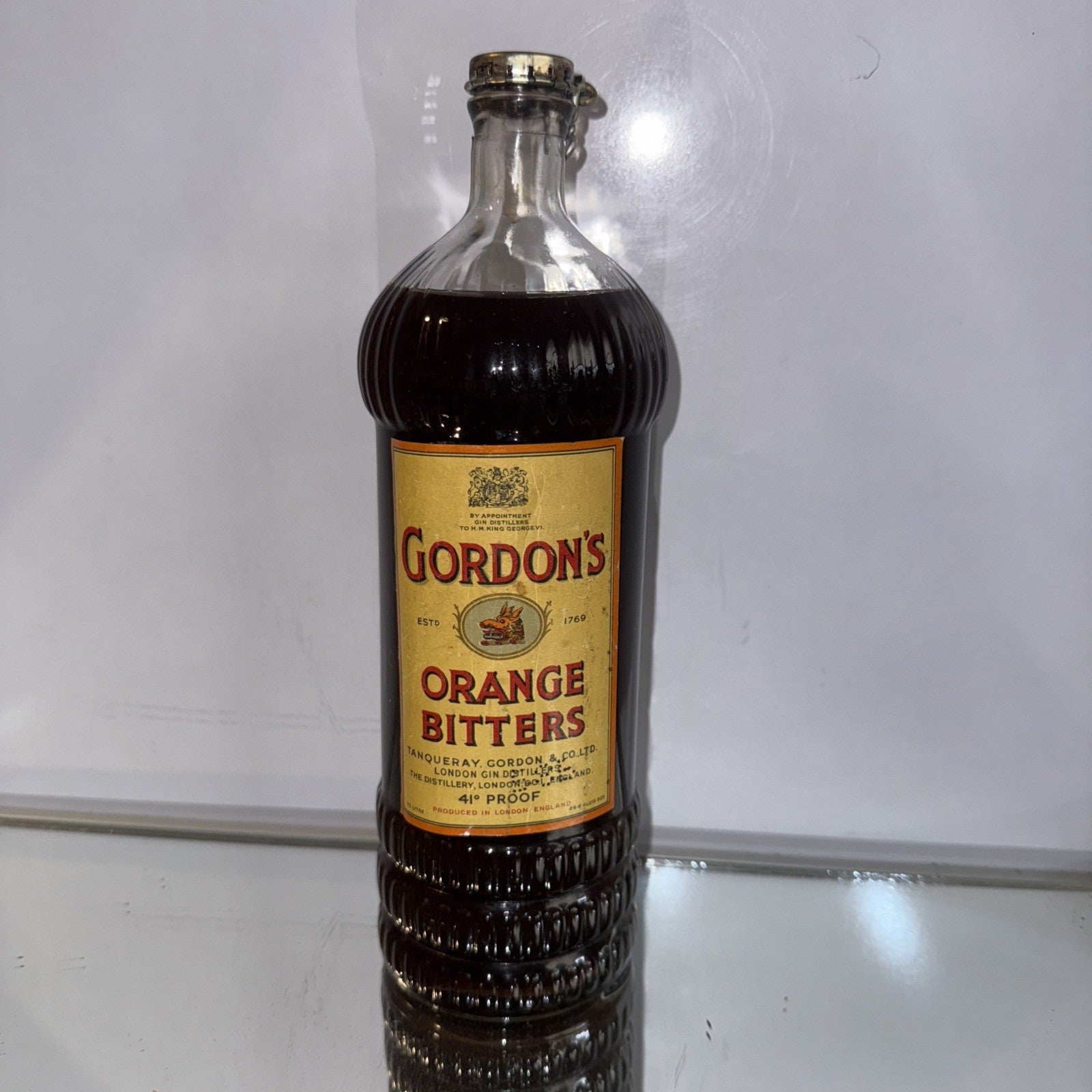 Gordon's Orange Bitters (1960's bottling) 26 2/3 Fl Oz 41 % proof