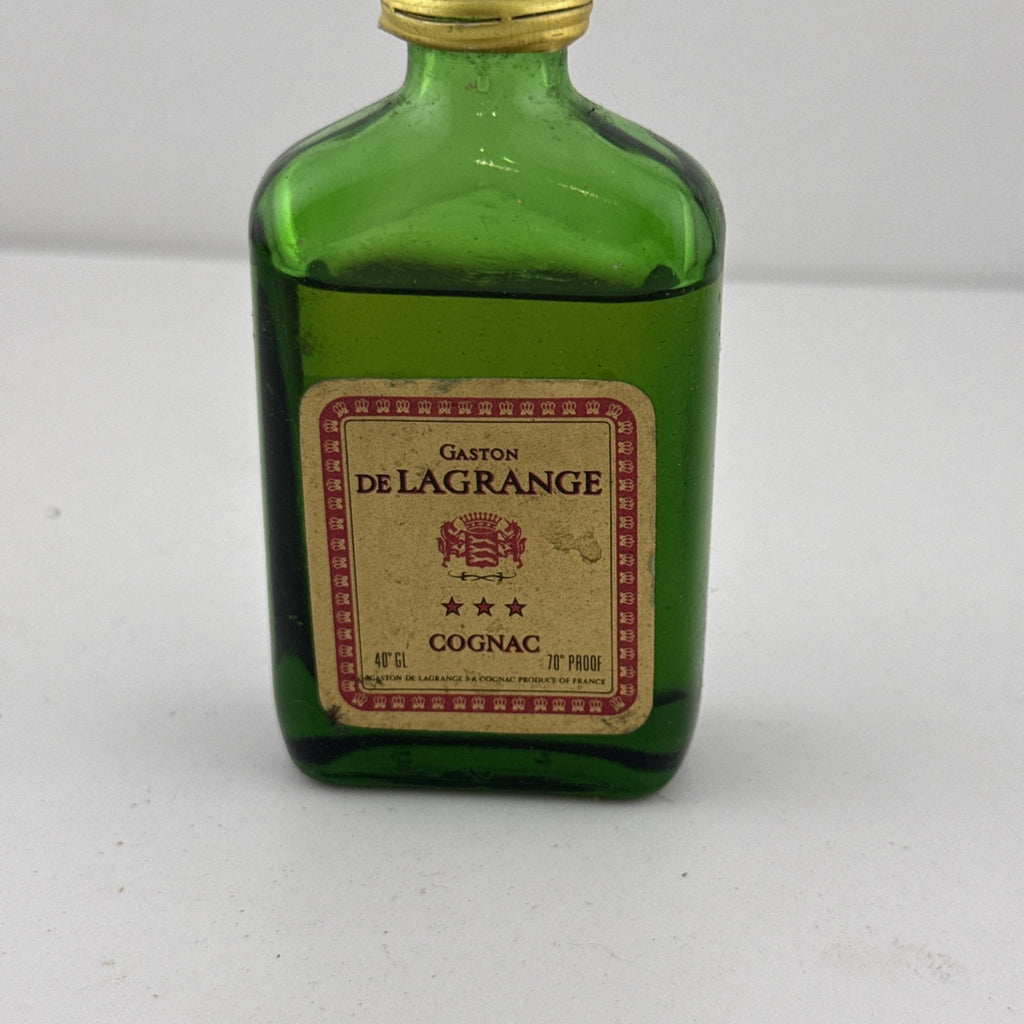 Vintage Gaston de Lagrange 3 Star Cognac Miniature 70 Proof 1960s/70s