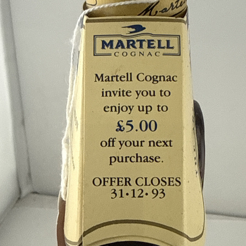 1993 Martell VS Fine Cognac 35cl Flask Bottle With Promo Neck Tag