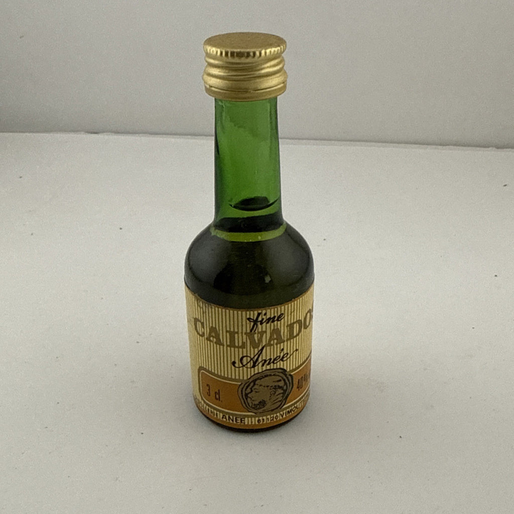 Vintage 1970s Fine Calvados Année Miniature 3cl French Apple Brandy
