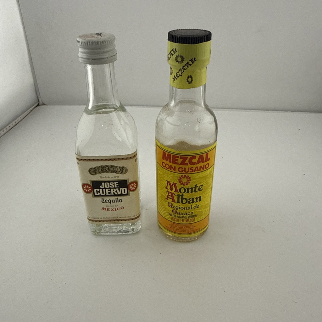 Vintage Tequila & Mezcal Miniatures Jose Cuervo Monte Alban 1990s