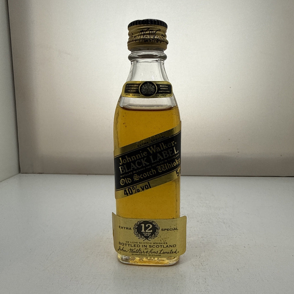 Vintage Johnnie Walker Black Label 12yo — 5cl Blended Scotch Miniature — Classic