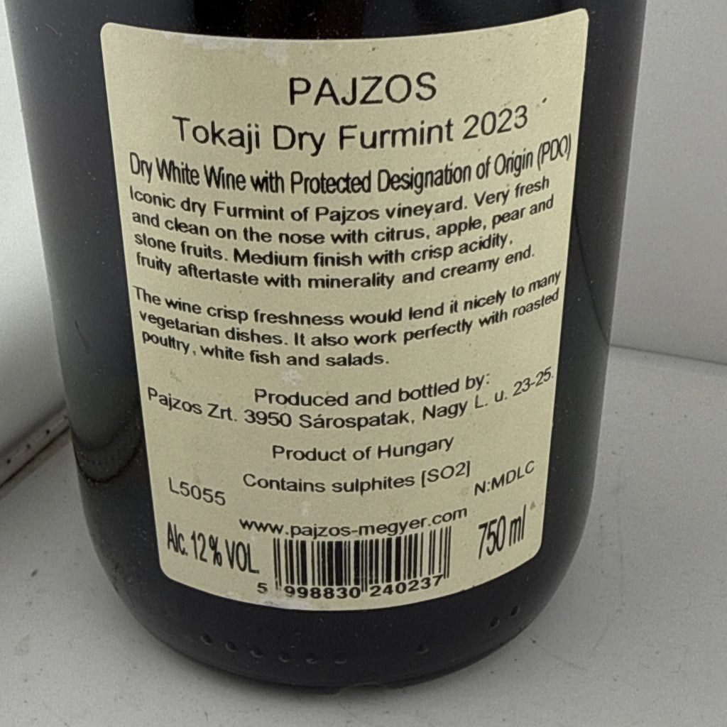 Pajzos Tokaji Dry Furmint 2023 Hungarian White Wine 75cl