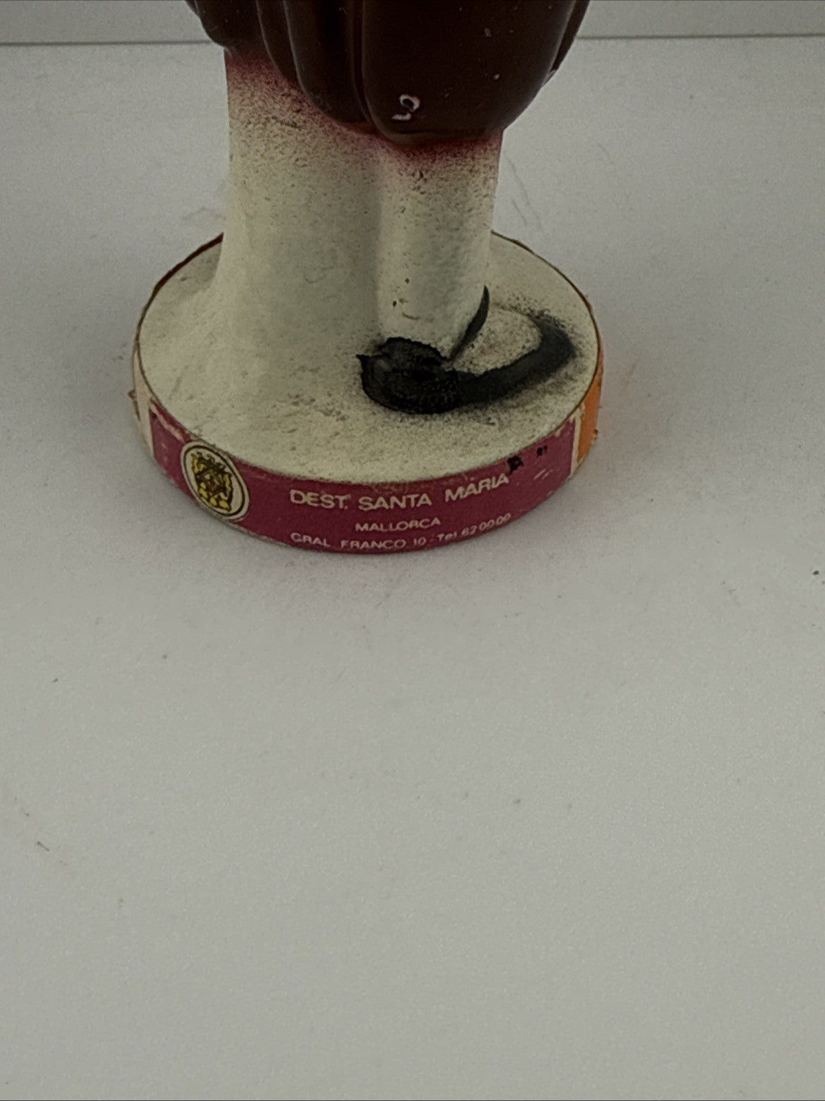 Vintage Spanish Figural Brandy Bottle Santa Maria Mallorca c1960 Full