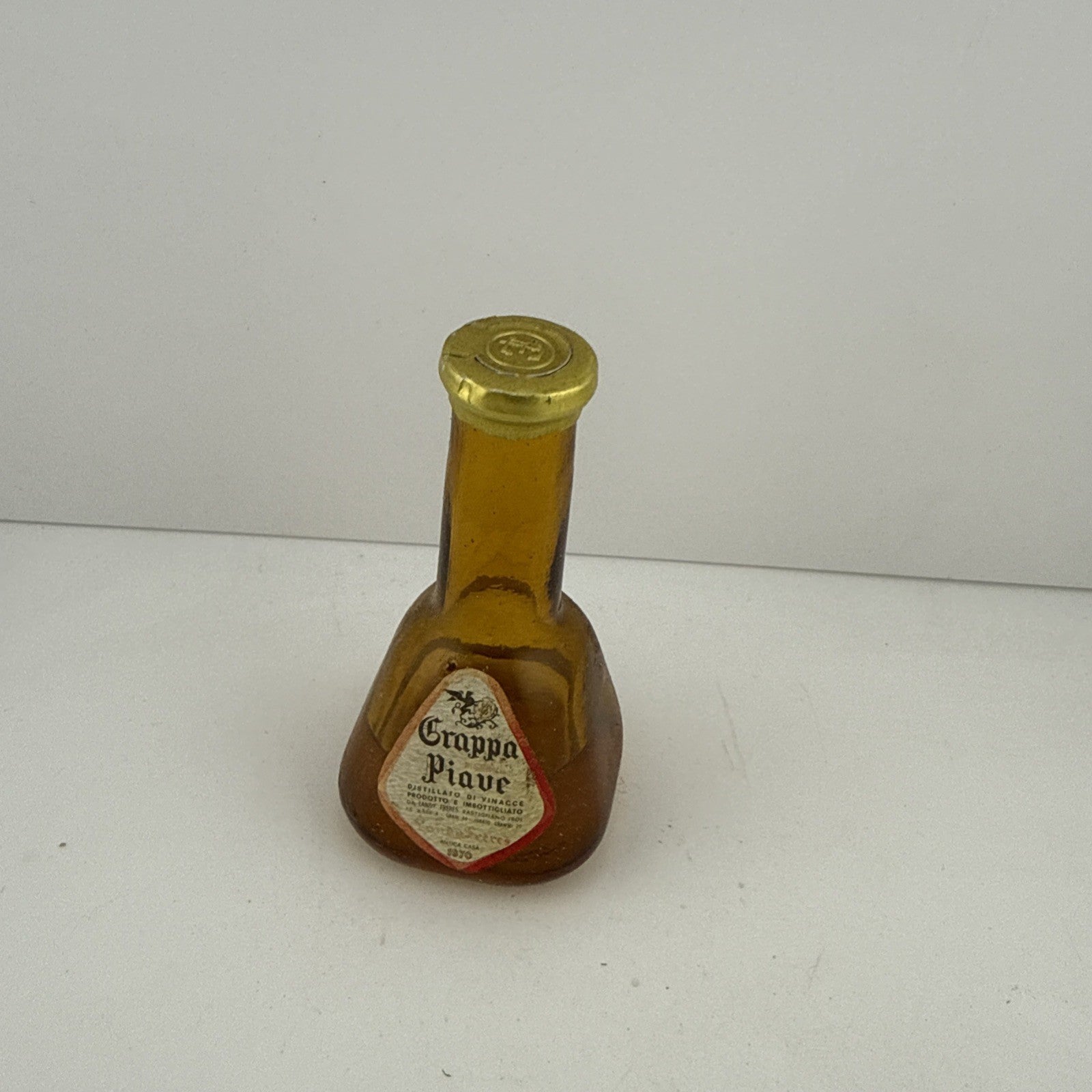 1960s Grappa Piave Italian grape spirit miniature