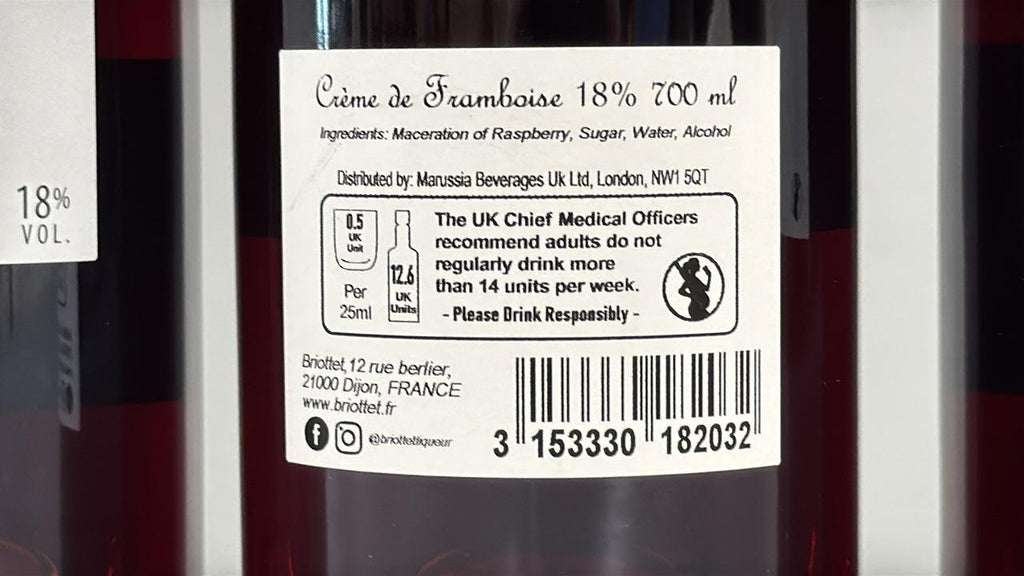 Edmond Briottet creme de Framboise 70cl 18% France cheapest on internet!