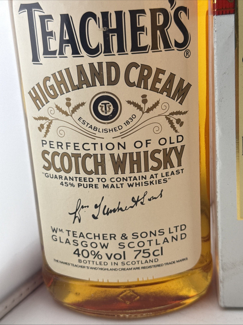 Teacher’s Highland Cream Scotch Whisky 75cl 40% c.late 1980s Boxed