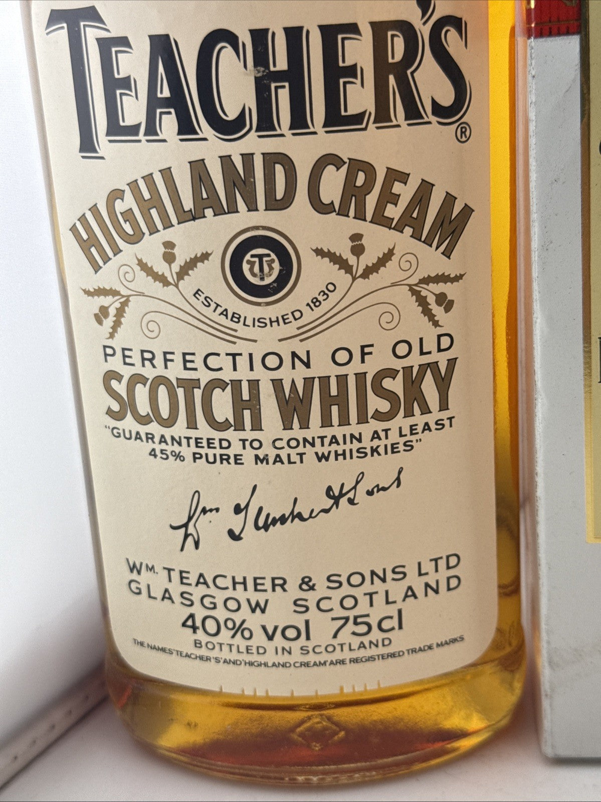 Teacher’s Highland Cream Scotch Whisky 75cl 40% c.late 1980s Boxed