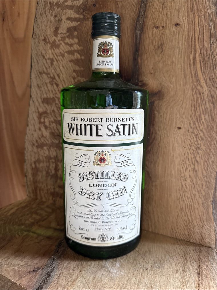 Sir Robert Burnetts White Satin London Dry Gin 1960s 70% proof 26 2/3 fl oz