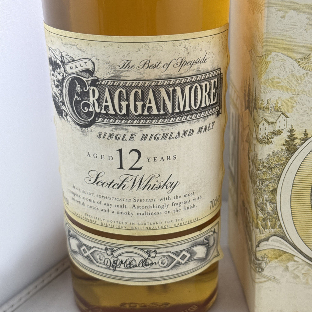 Cragganmore 12 Year Old Scotch Whisky 70cl Boxed 1990s Bottling