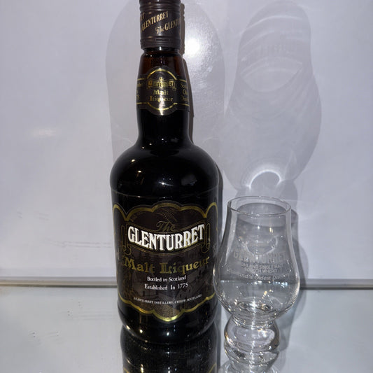 The Glenturret Malt Liqueur (estimate 1980s) With Glenturret Tasting Glass