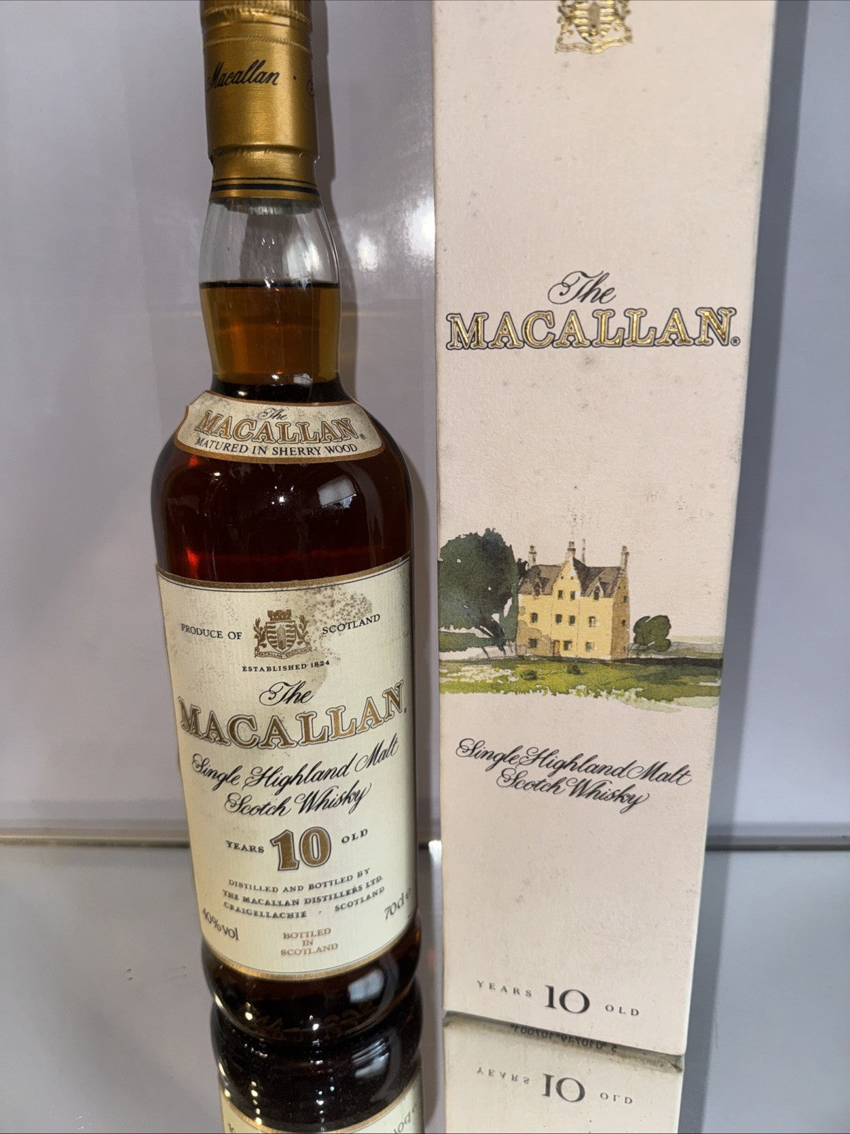 The Macallan 10 year  Single Highland Malt 700ml (estimate Early 1980s Bottling)