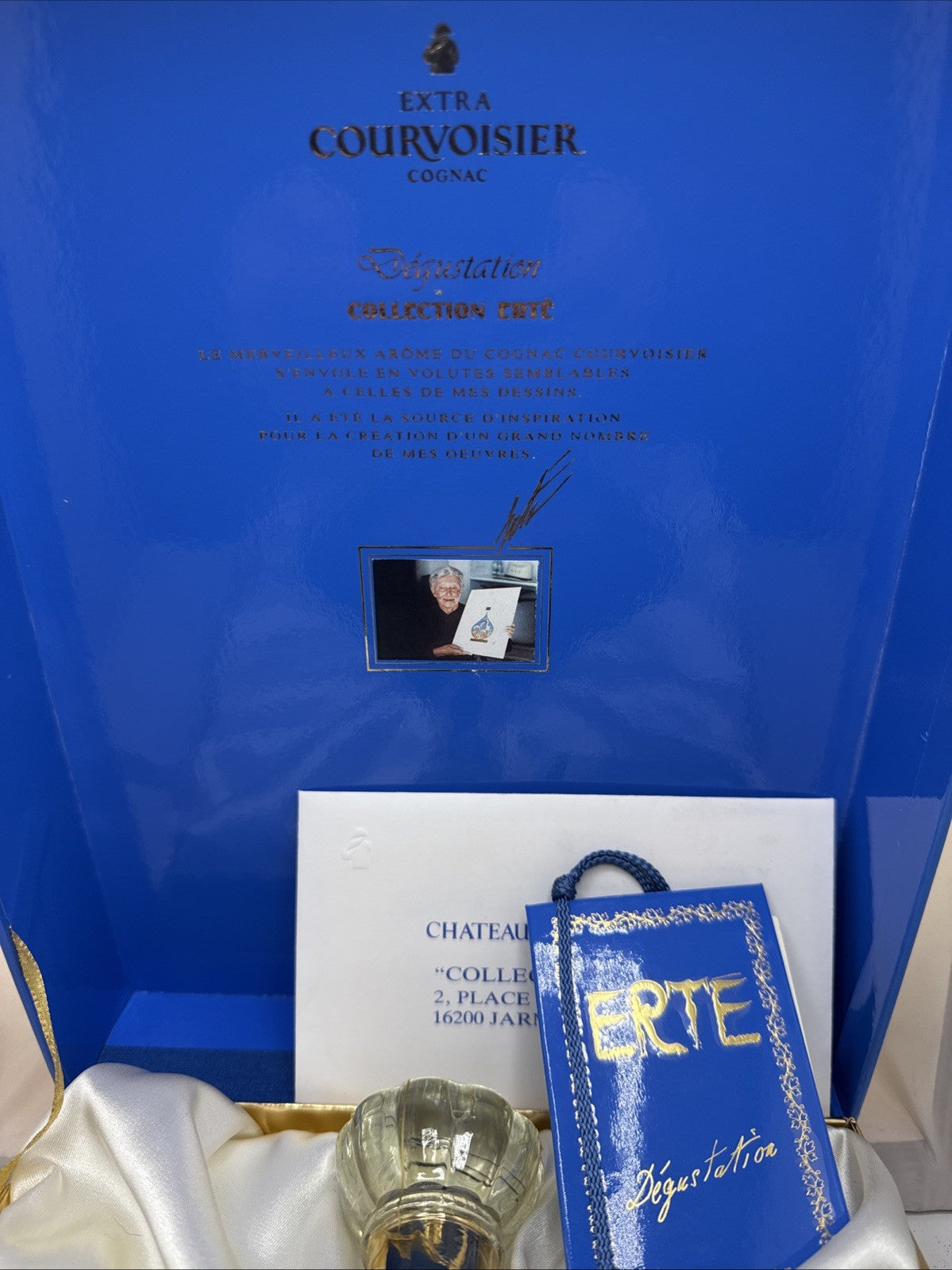 Courvoisier Erté No.5 — "Dégustation" — 1992 Release Complete box, cert. & tag