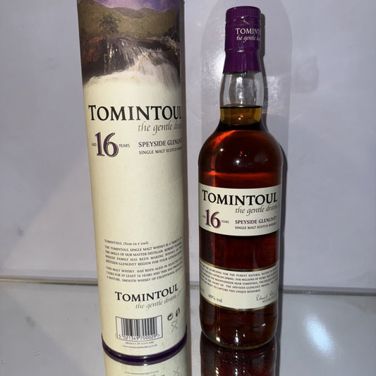 Tomintoul Speyside Glenlivet Single Malt Whisky 16y/o