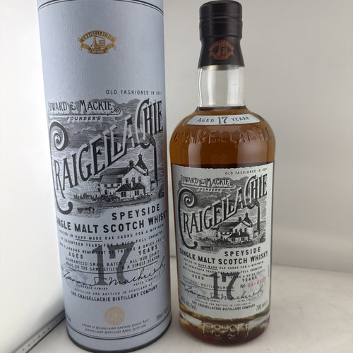 Craigellachie 17 Year Old Single Malt Scotch Whisky 70cl 46% ABV With Tube