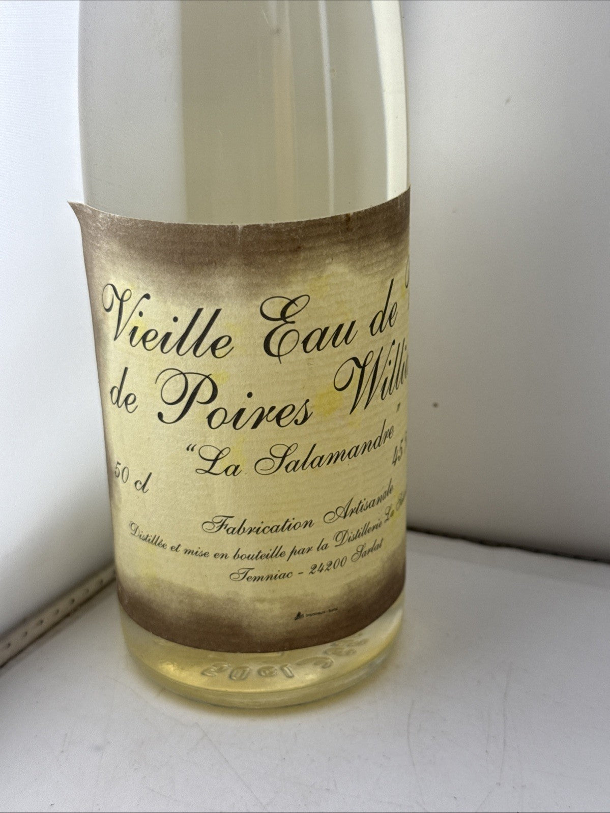 La Salamandre Vieille Poire Williams Eau de Vie 50cl 45% French Pear Brandy
