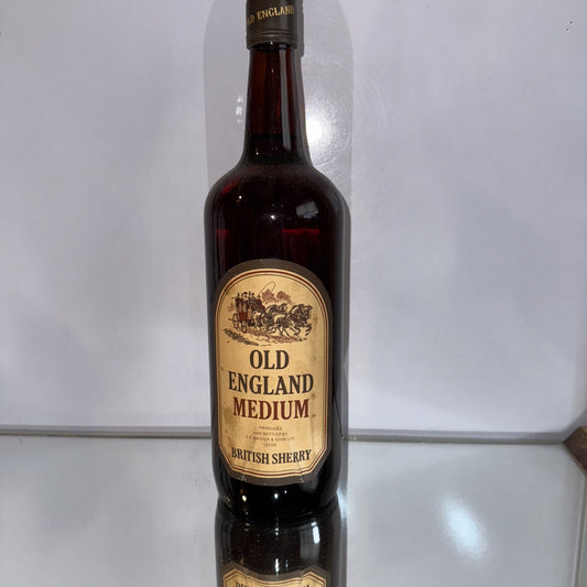 Old England medium British Sherry bottled 1980s 1L