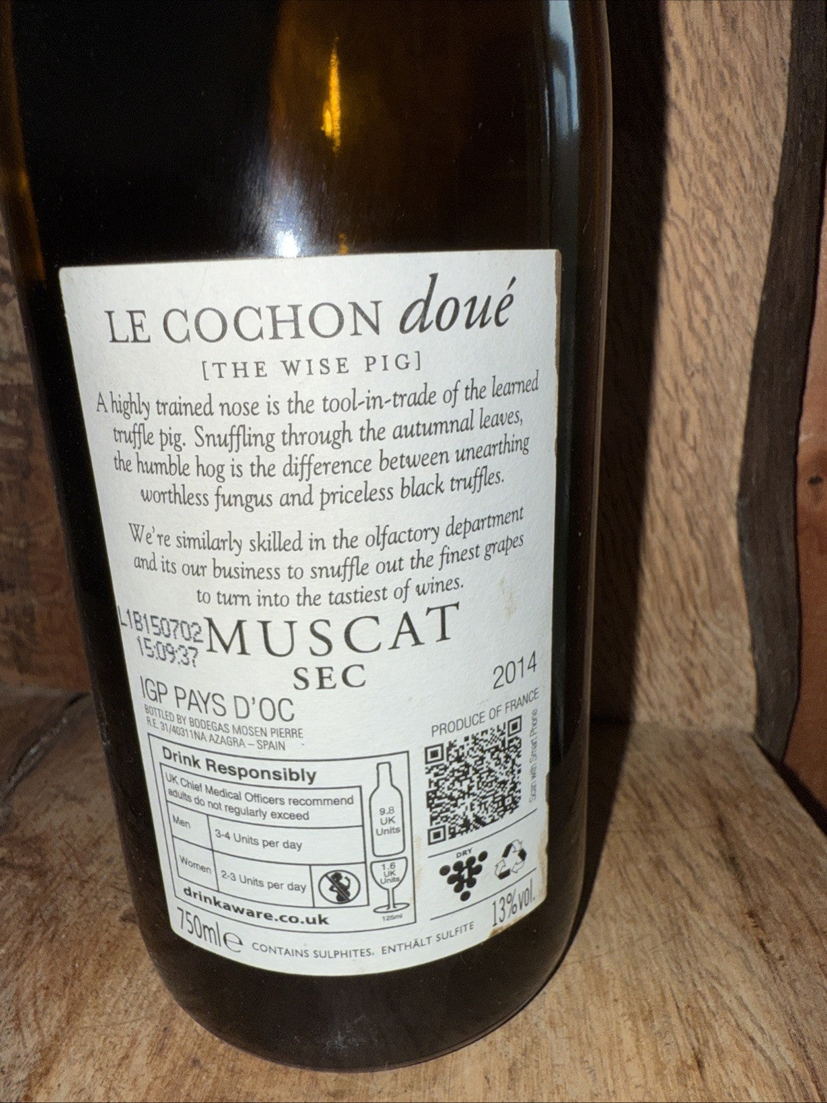 Le Cochon Doue Dry Muscat 2014